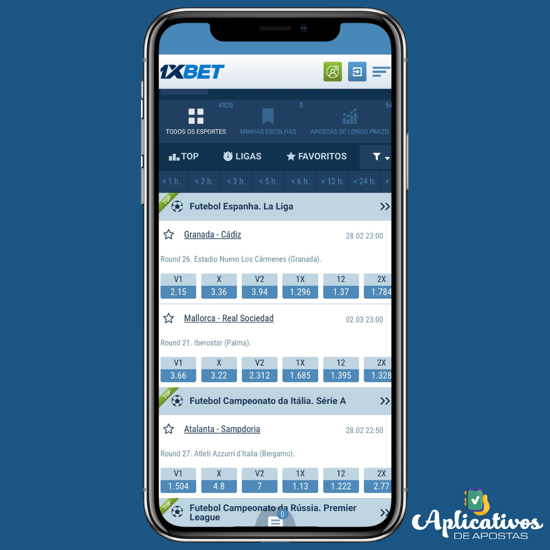 1xBet app esportes
