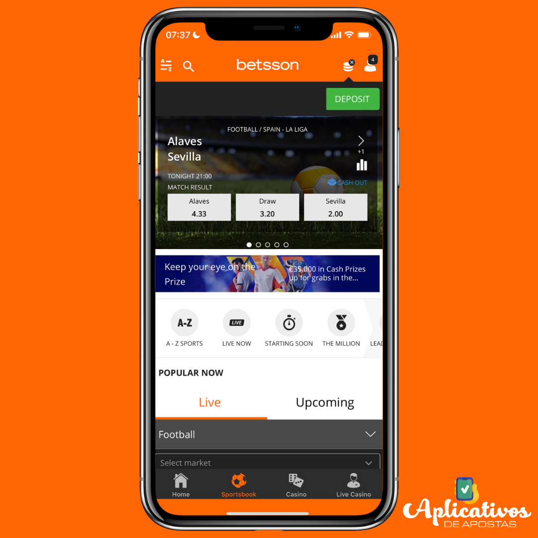 Betsson app esportes