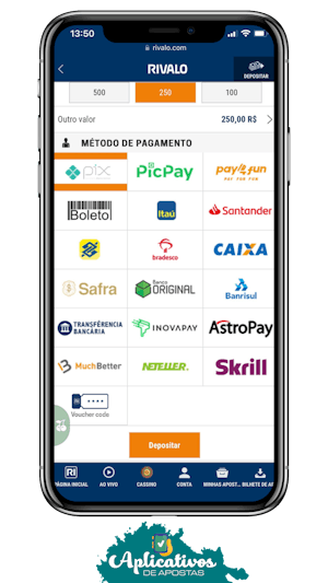 Rivalo metodo de pagamento