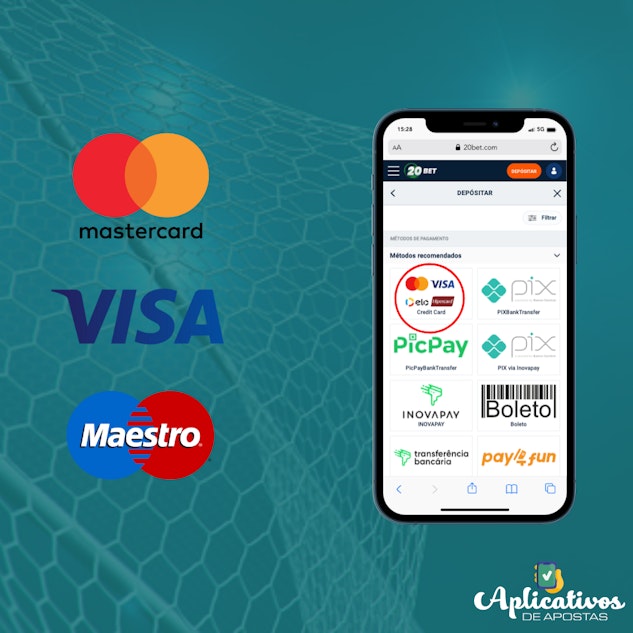 Aposta esportiva com cartao